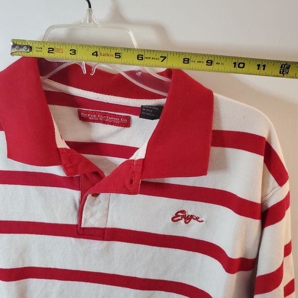 Enyce Men's pull over white with red stripes and collar - Picture 10 of 16